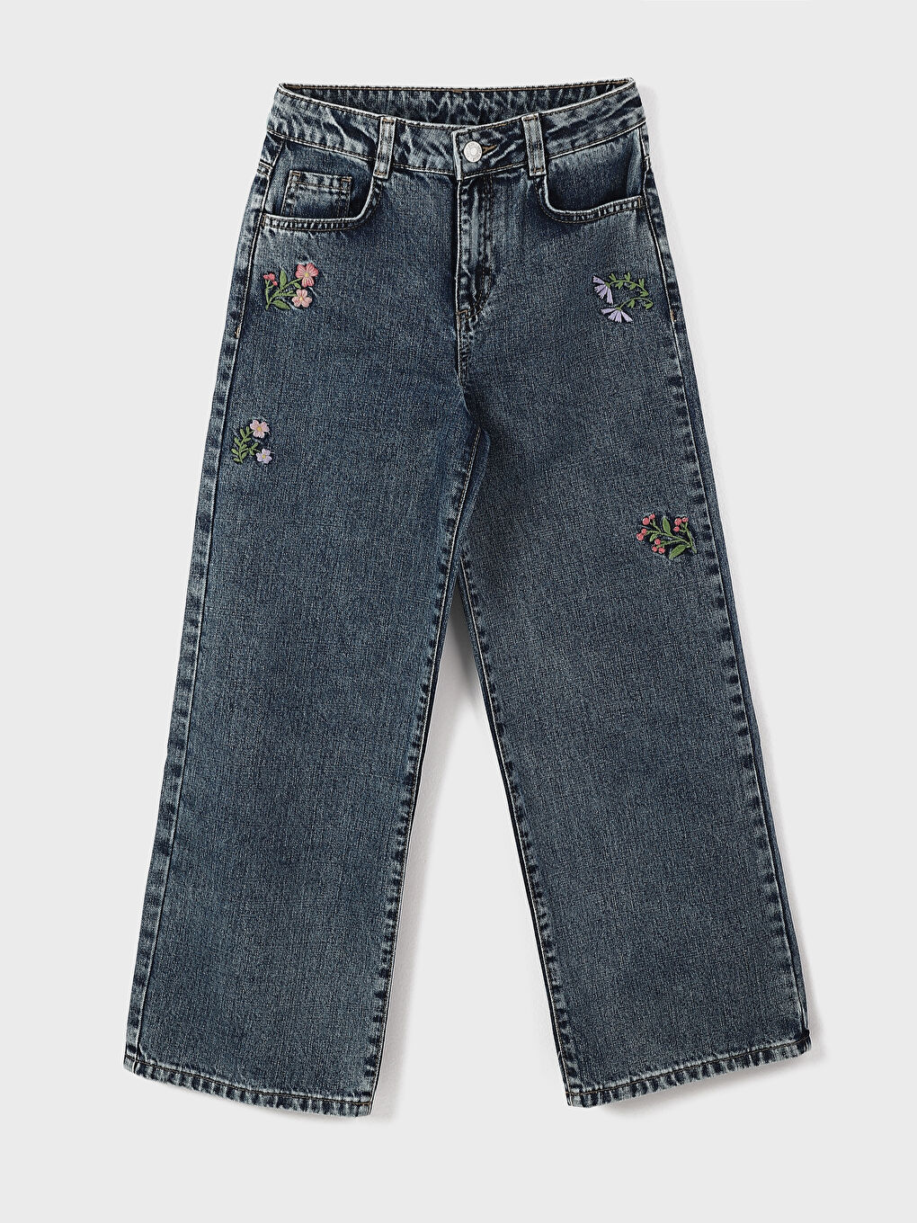 LCW Kids Wide Leg Girl Jean Trousers -S34185Z4-SHK