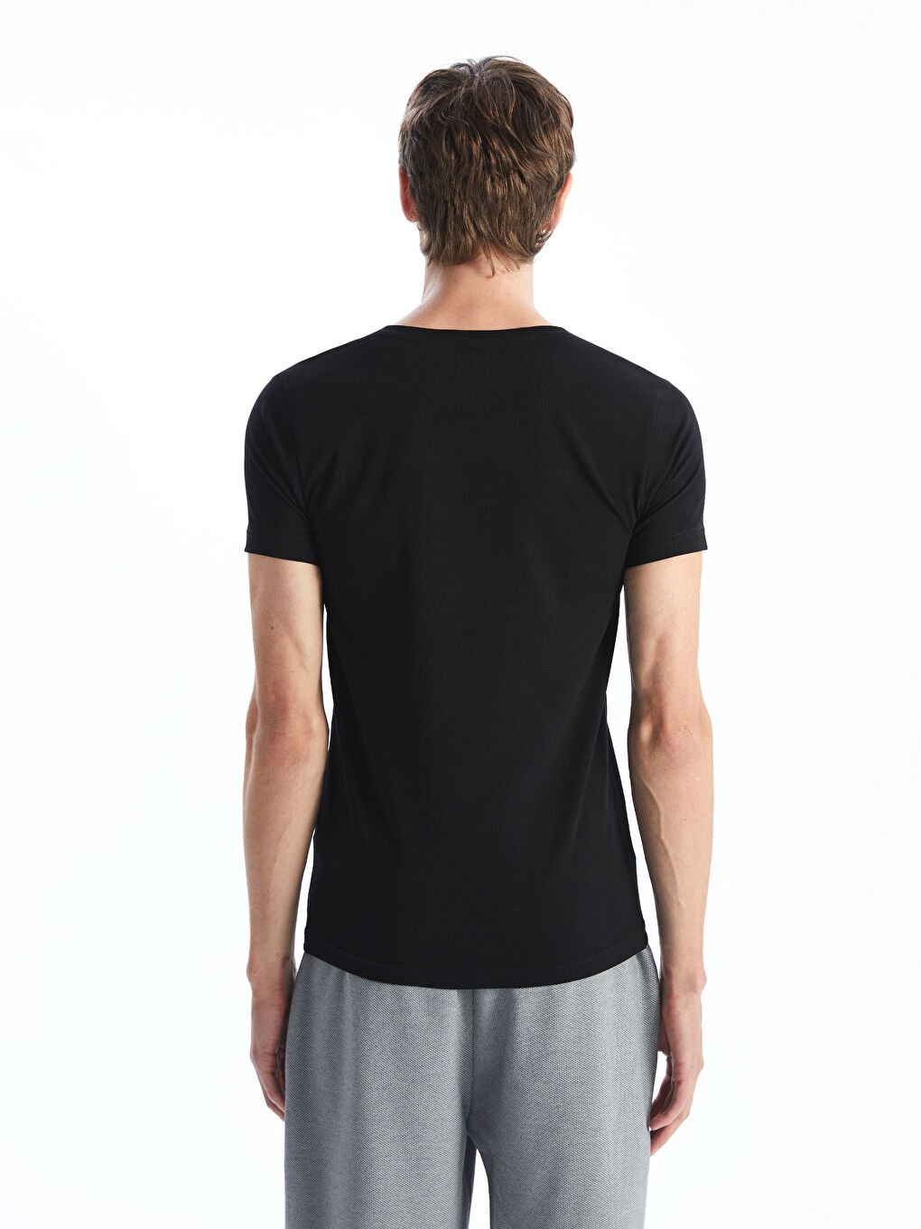 Gilet à Manches Courtes pour Hommes avec Encolure en V-3