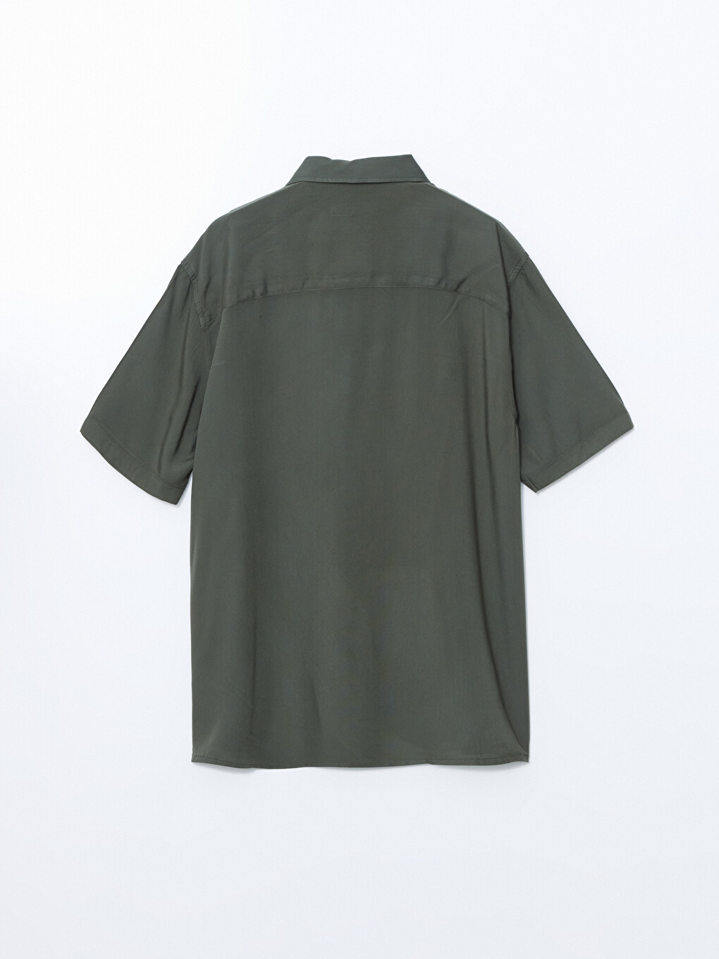 Regular Fit Short Sleeve Viscose Men's Shirt-5
