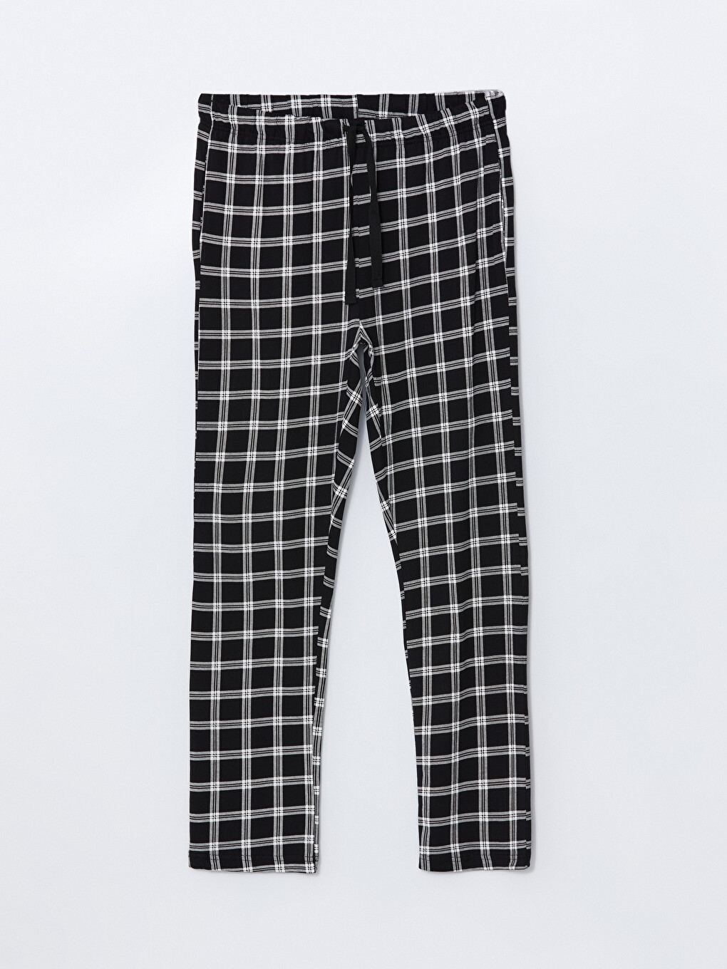 Siyah Standart Kalıp Ekose Erkek Pijama Takımı-7