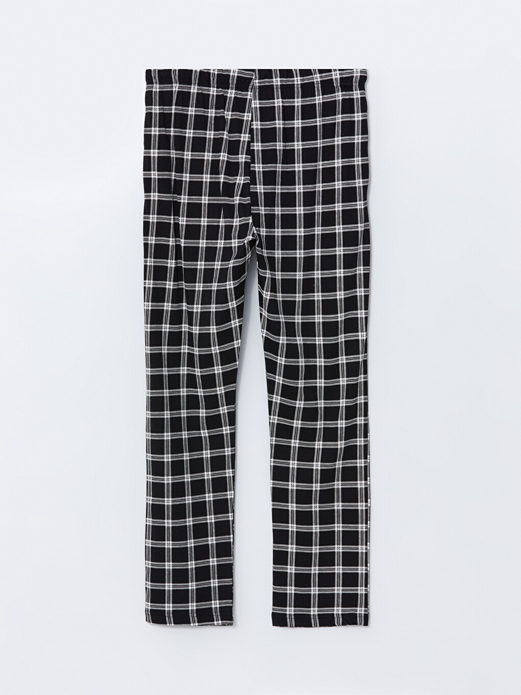 Siyah Standart Kalıp Ekose Erkek Pijama Takımı-8