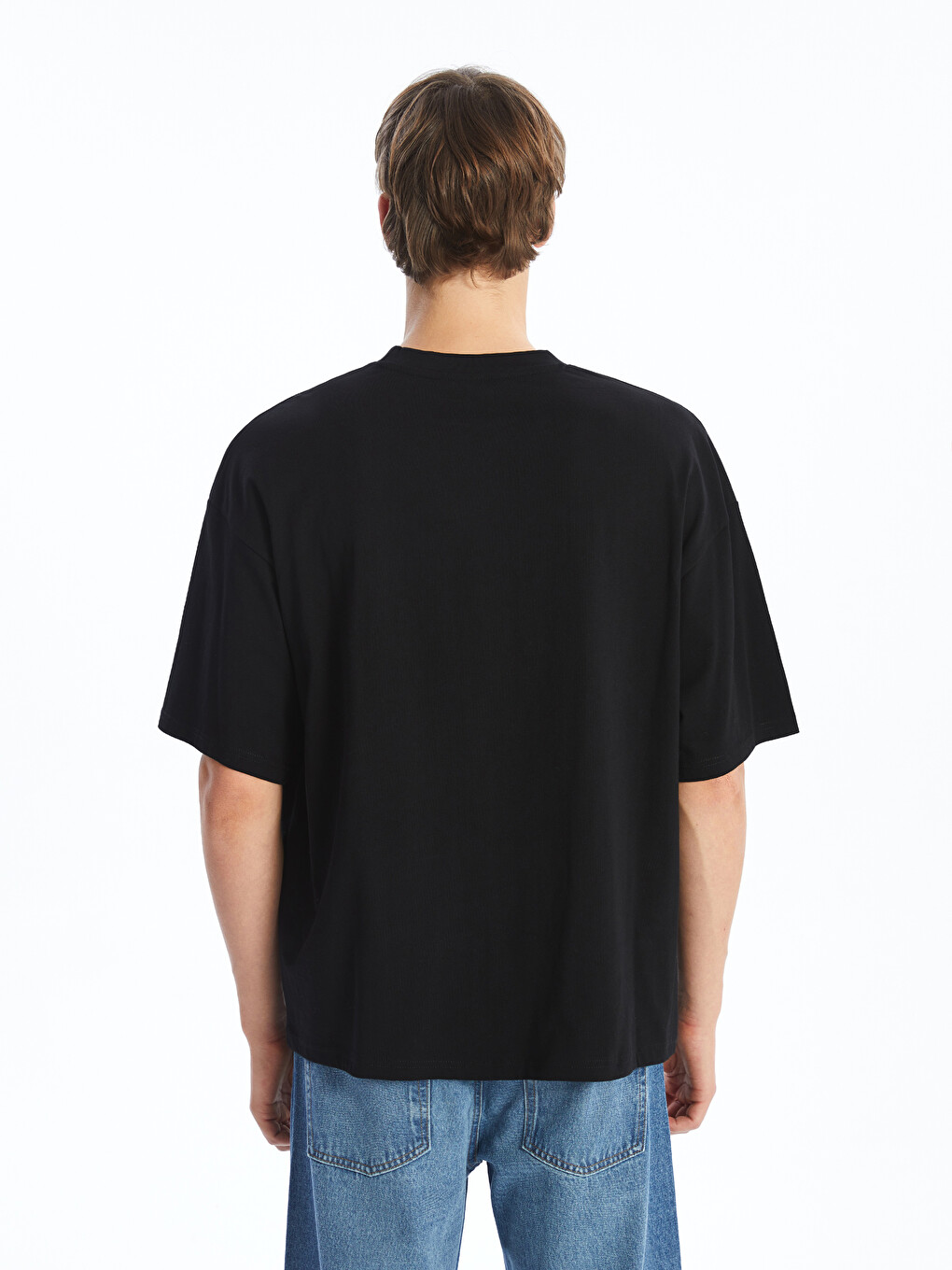 T-shirt Penje Me Jakë Të Rrumbullakët Për Burra-3