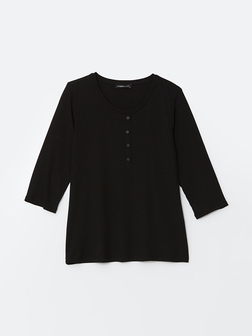 بلوزة ياقة دائرية للسيدات-4