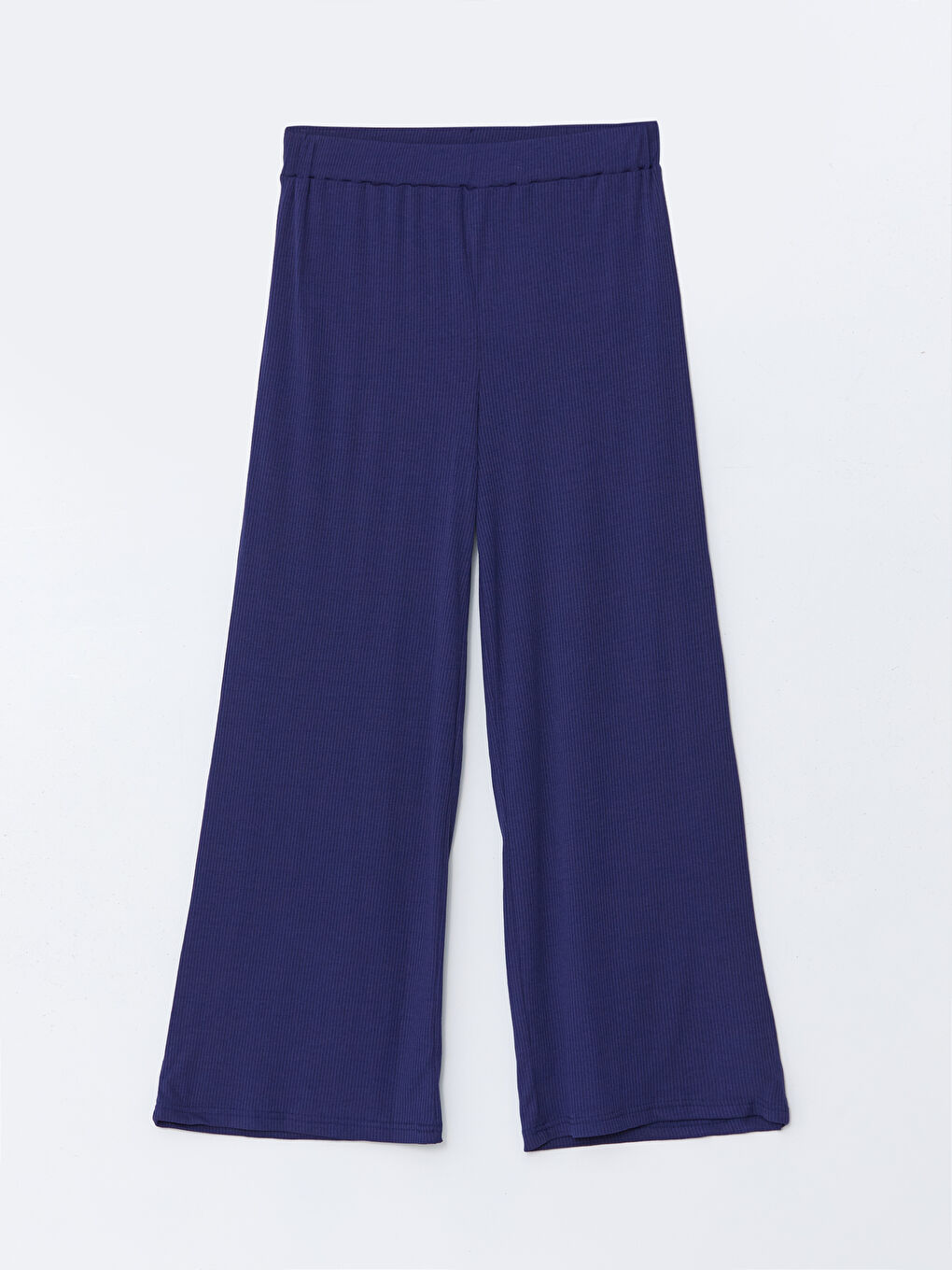 Women's Elastic Waist Plain Trousers-4
