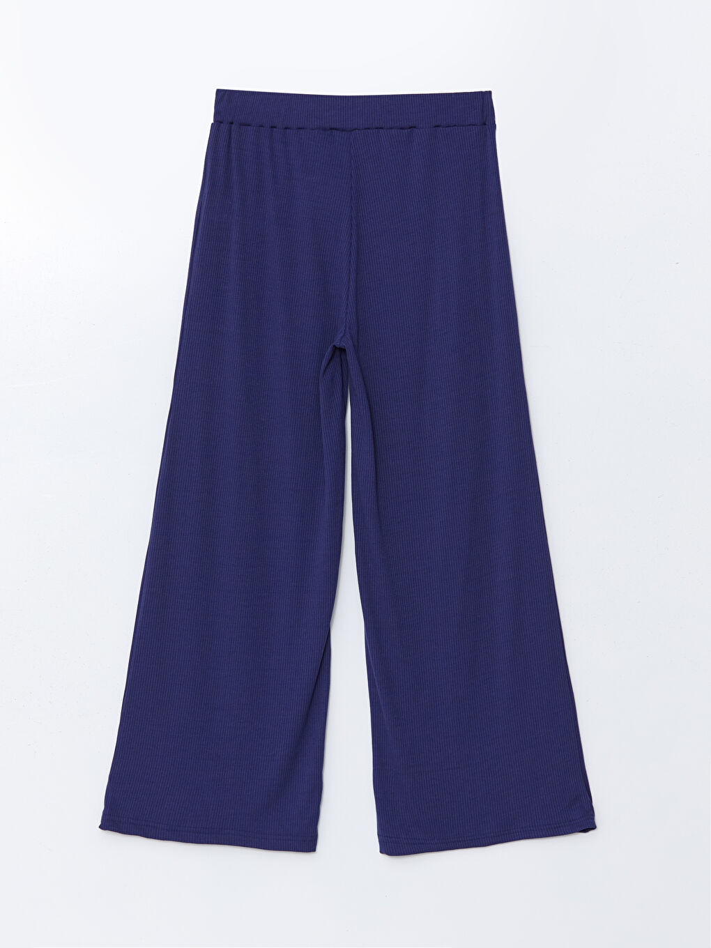 Women's Elastic Waist Plain Trousers-5