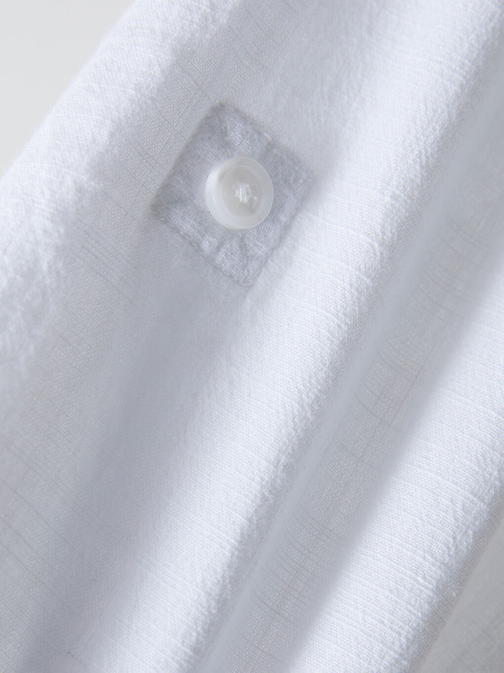 Regular Fit Long Sleeve Linen Blend Men's Shirt-5