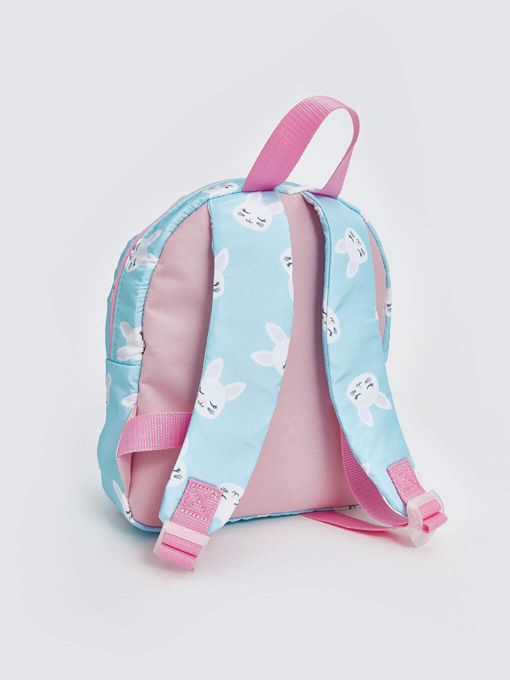 Mavi Tavşan Baskılı Kız Çocuk Sırt Çantası-1