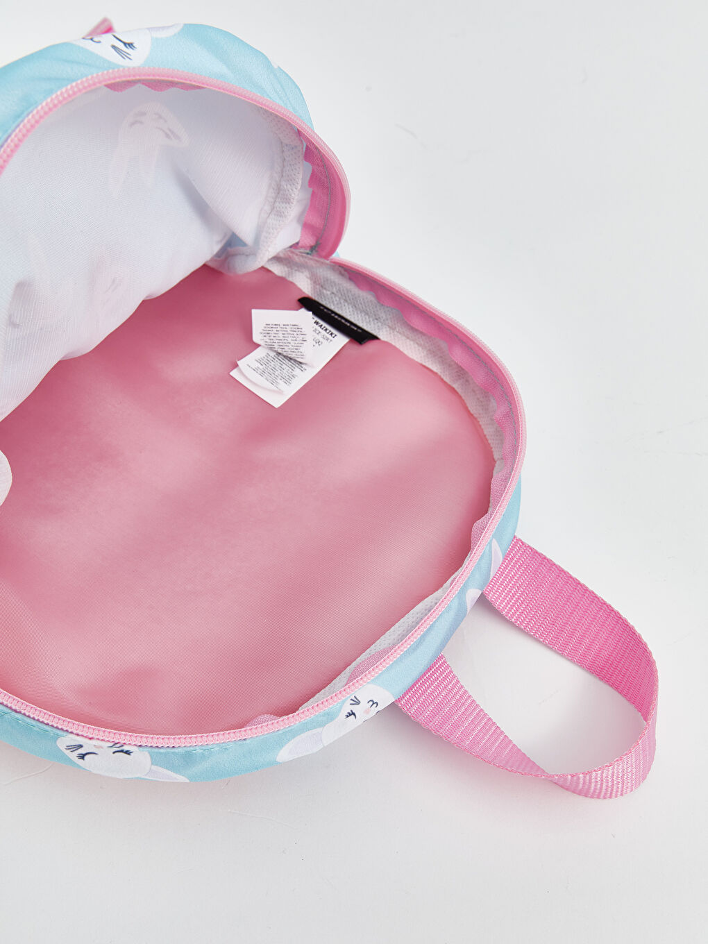 Mavi Tavşan Baskılı Kız Çocuk Sırt Çantası-3