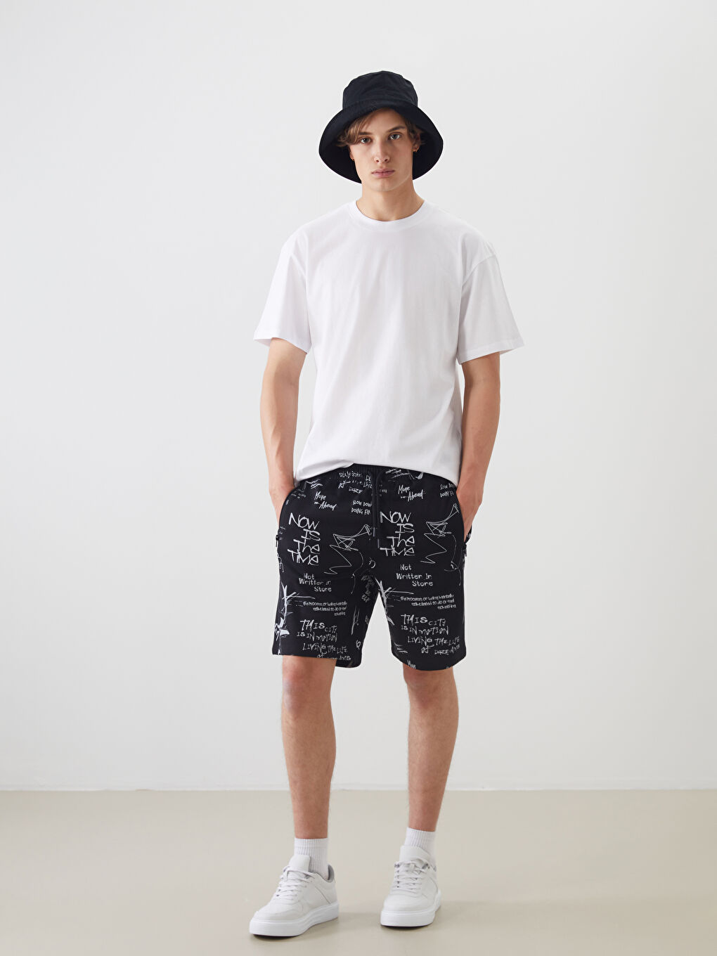 Slim Fit Printed Men's Sports Shorts