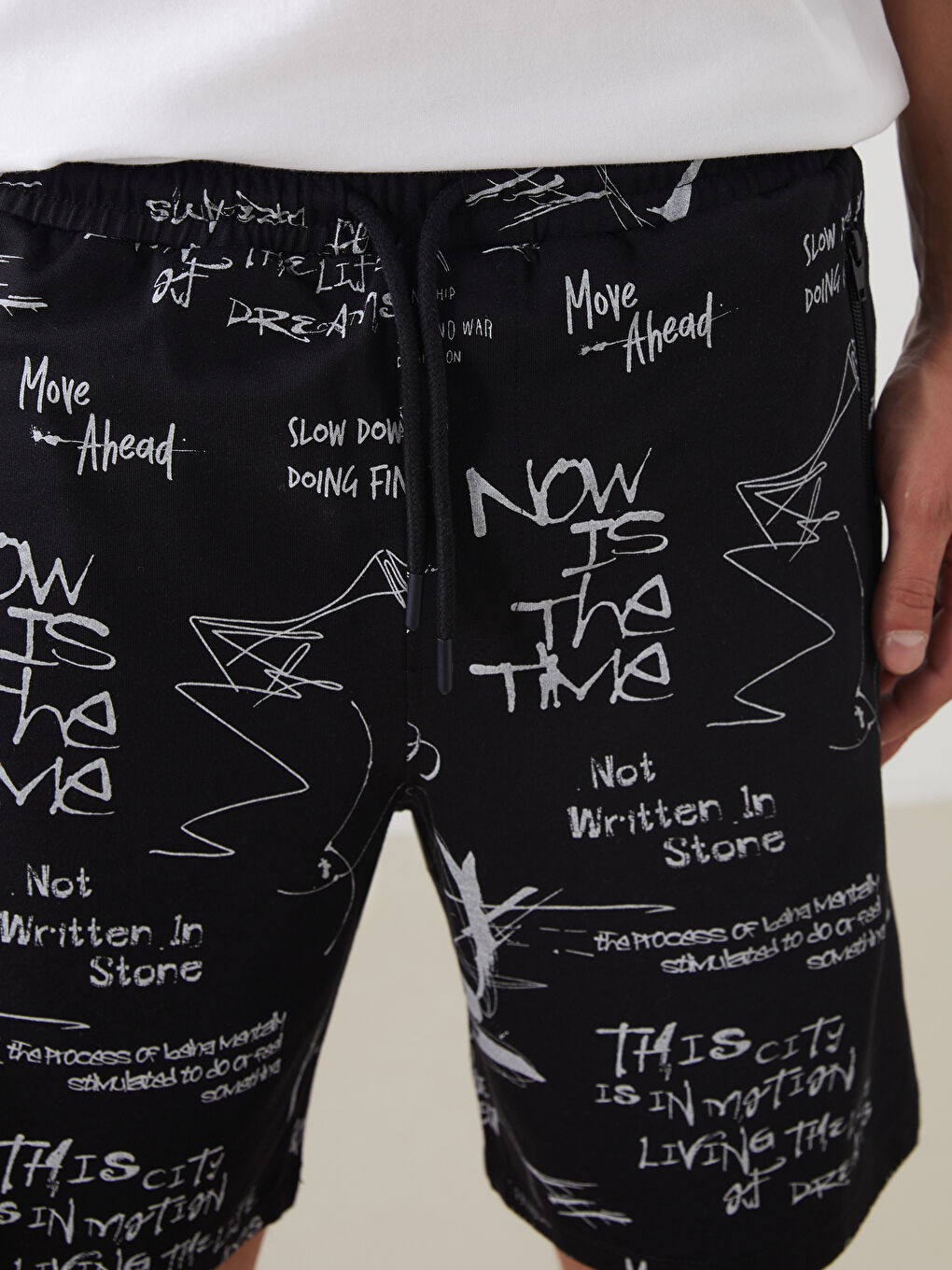 Slim Fit Printed Men's Sports Shorts-7