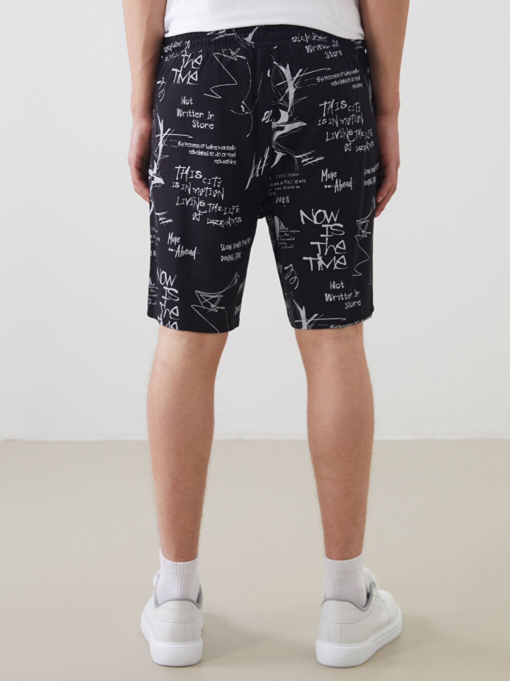 Slim Fit Printed Men's Sports Shorts-11
