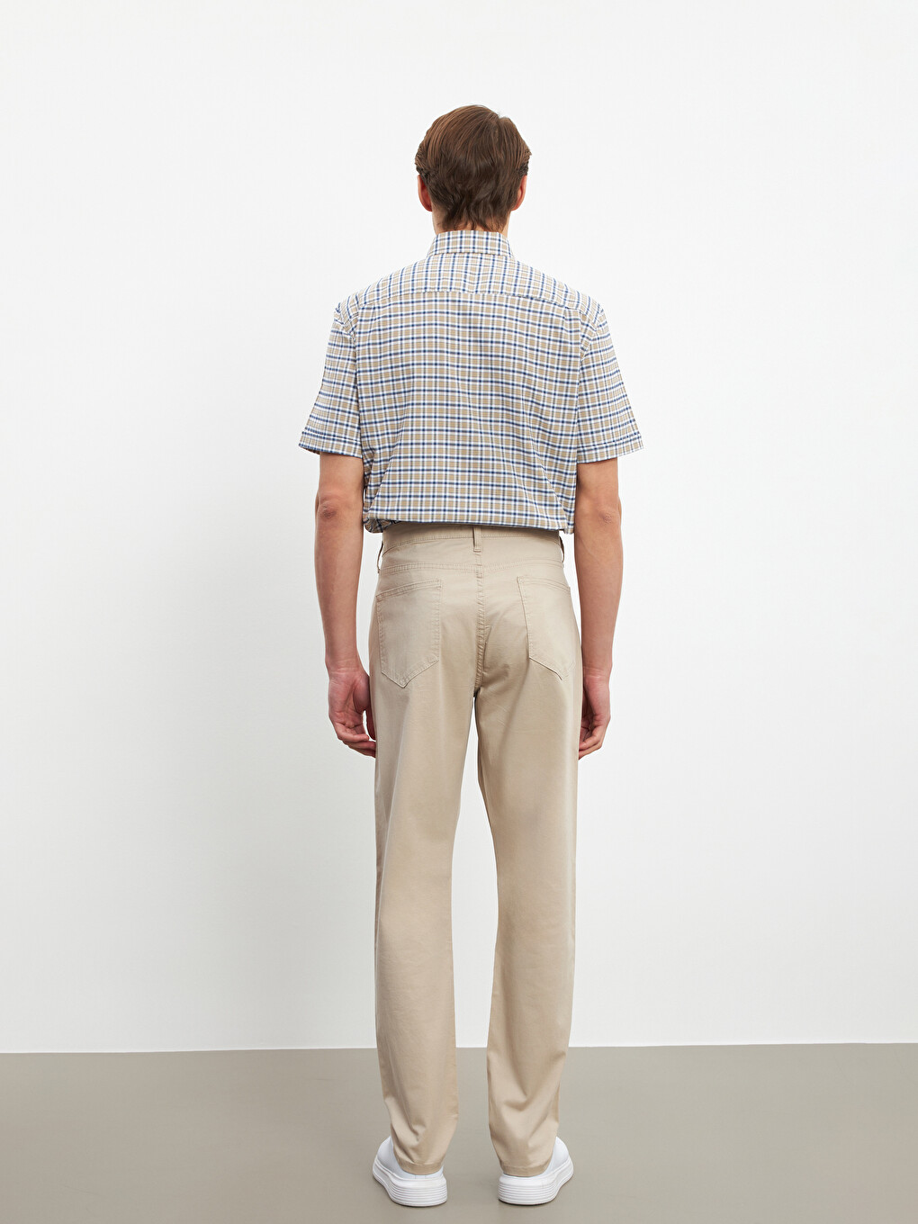 Uske Gabardinske Muške Chino Pantalone-3
