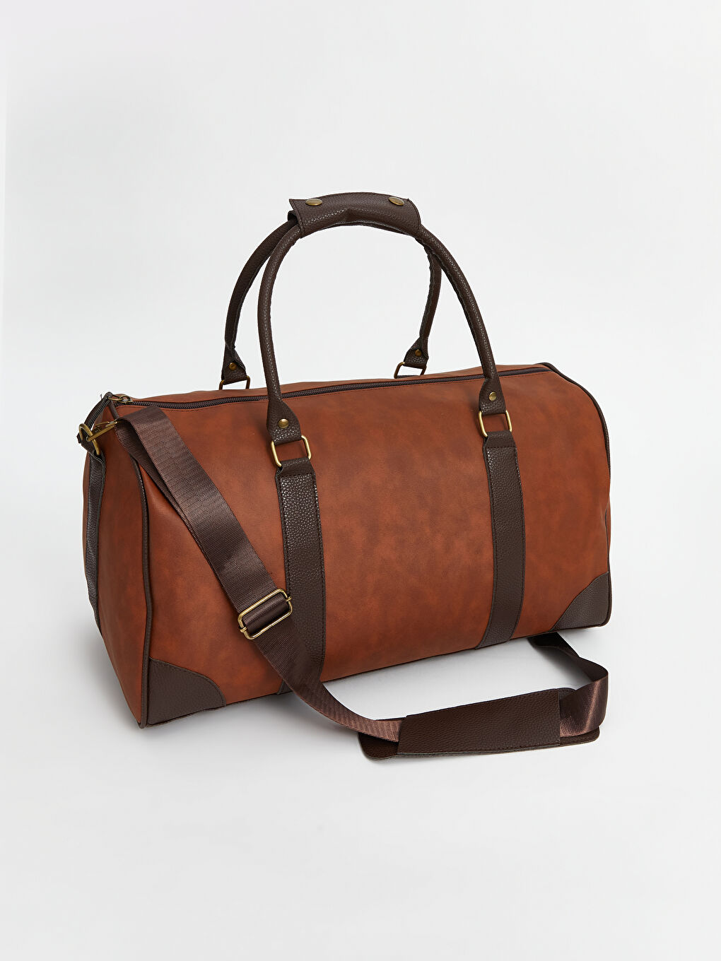 Kahverengi Süet Görünümlü Erkek Seyahat Çantası-2