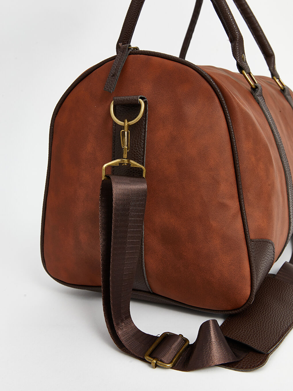 Kahverengi Süet Görünümlü Erkek Seyahat Çantası-3