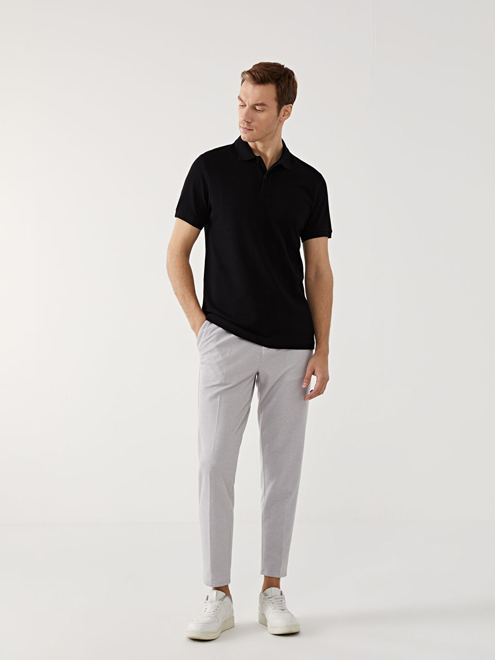 Tricou Polo Guler Mânecă Scurtă Pique pentru Bărbați-3