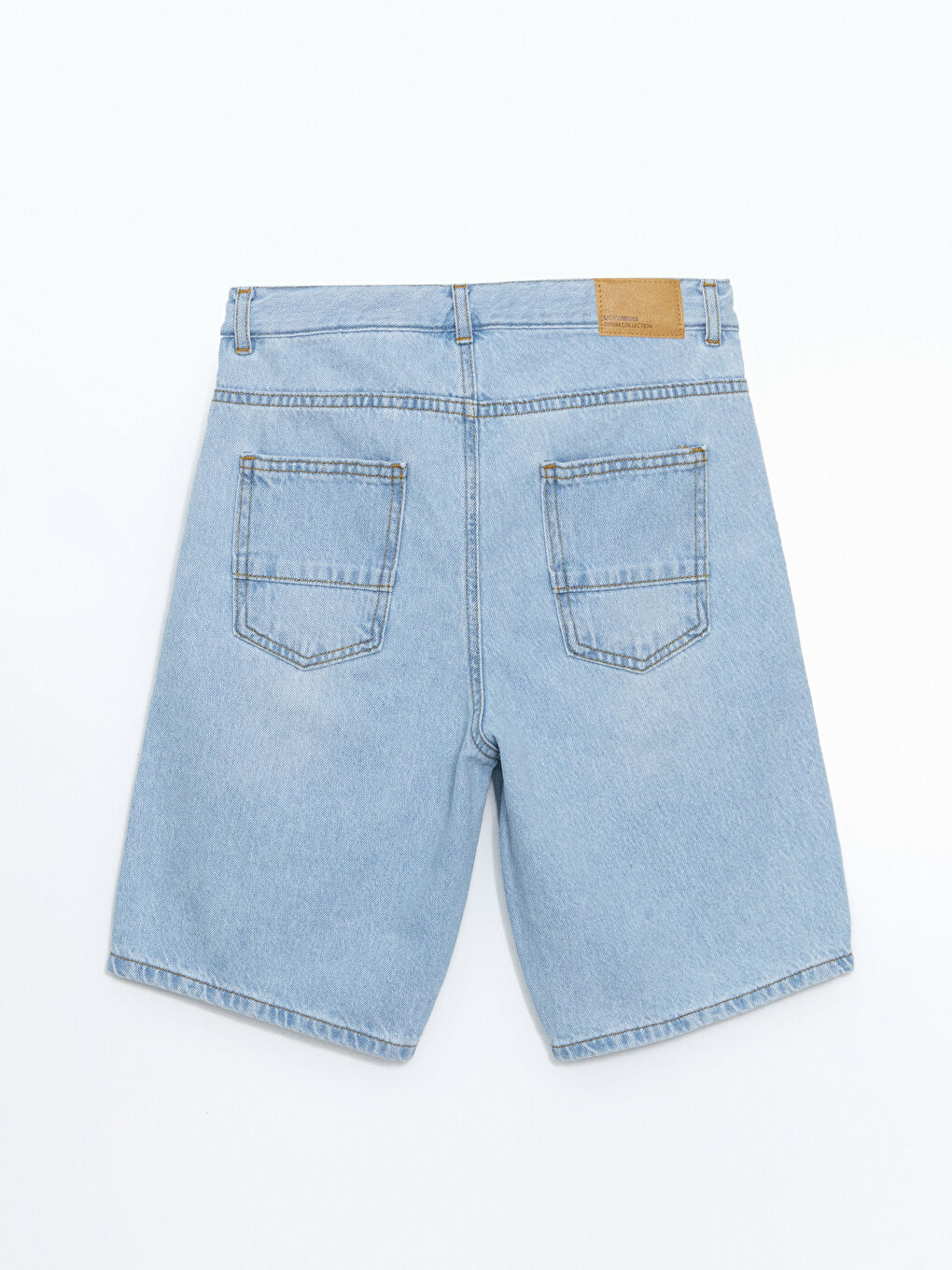 LCW Kids Indigo Beli Ayarlanabilir Lastikli Erkek Çocuk Jean Şort - 3