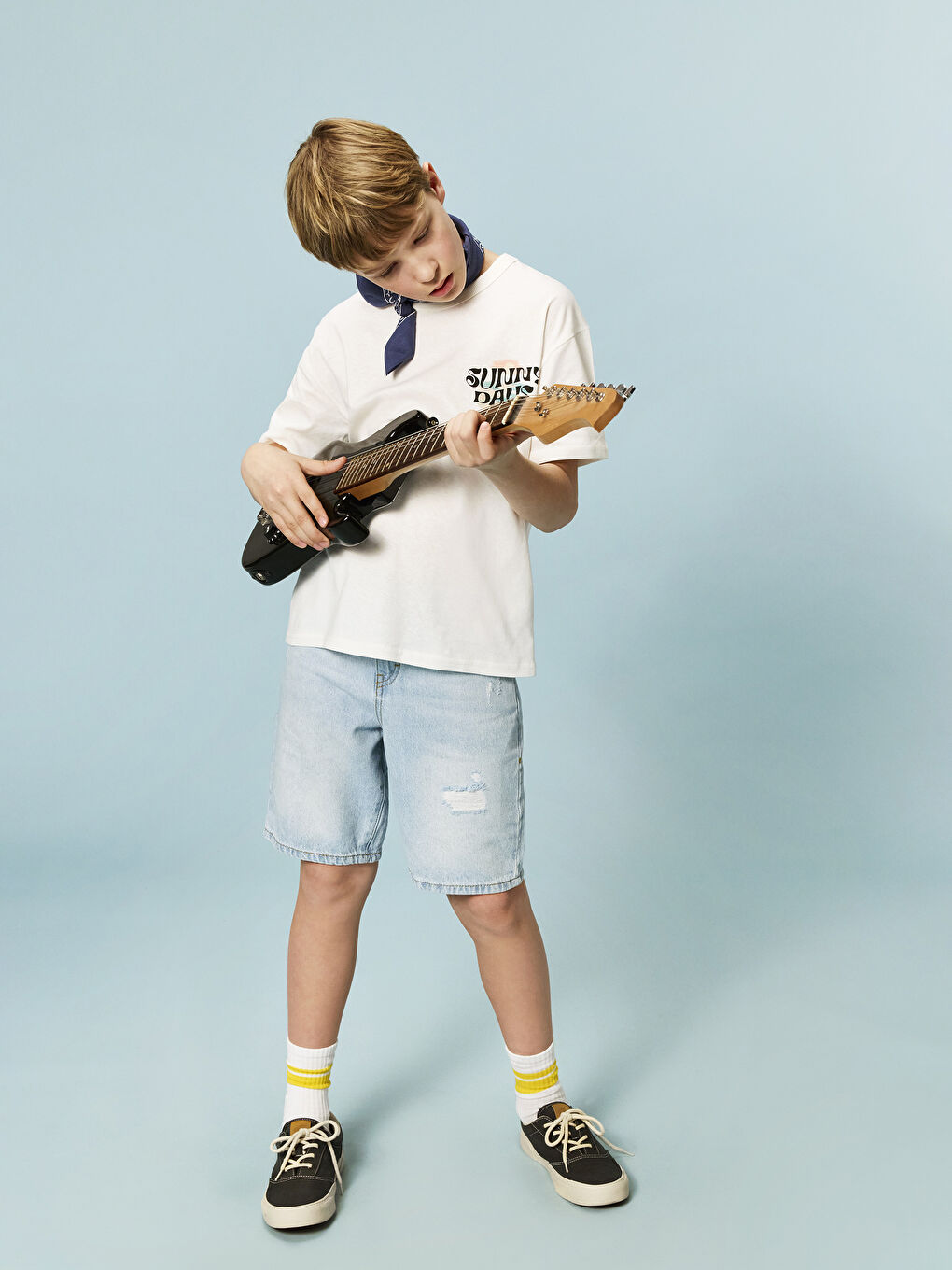 Adjustable Waist Elasticated Boys' Jean Shorts -S38281Z4-507