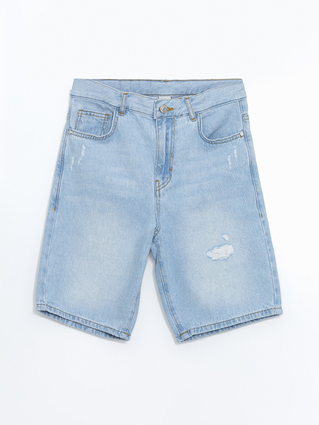 Adjustable Waist Elasticated Boys' Jean Shorts-1