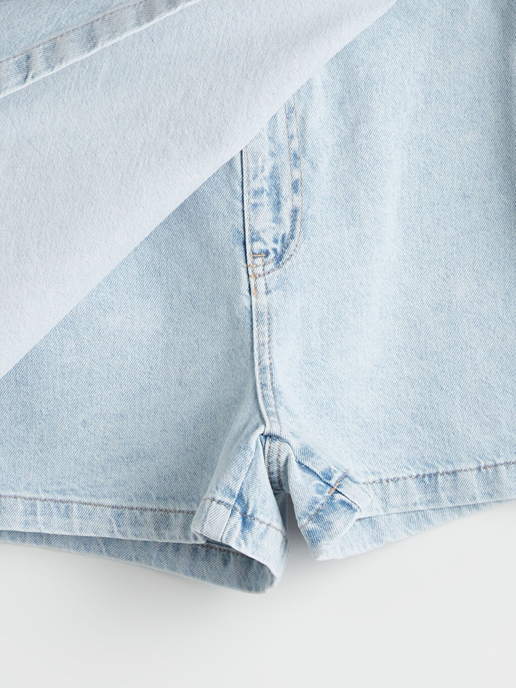LCW Jeans Woman INDIGO Denim Overlay Shorts -S39362Z8-311