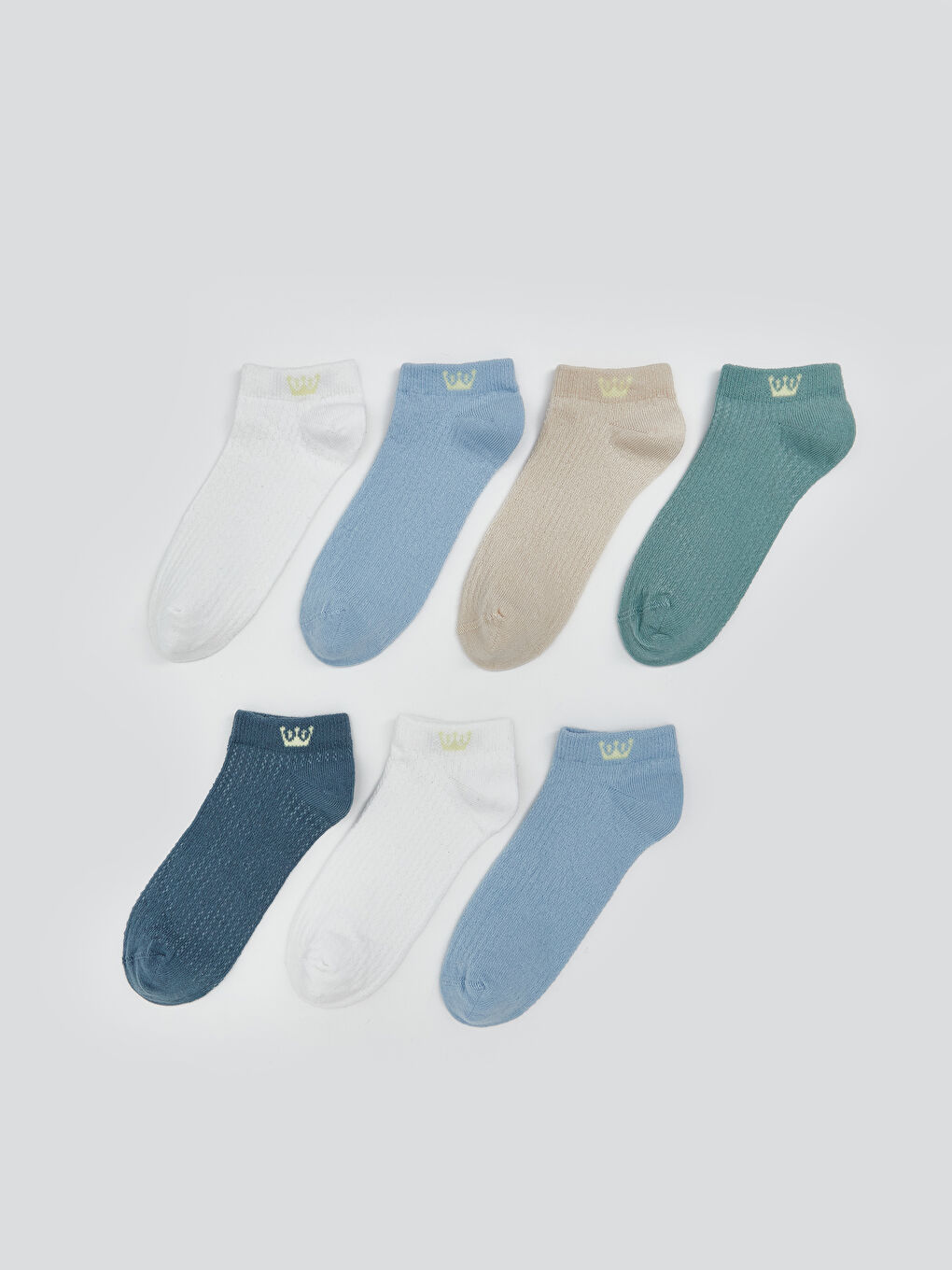 Patterned Boys' Trainer Socks 7 Pack