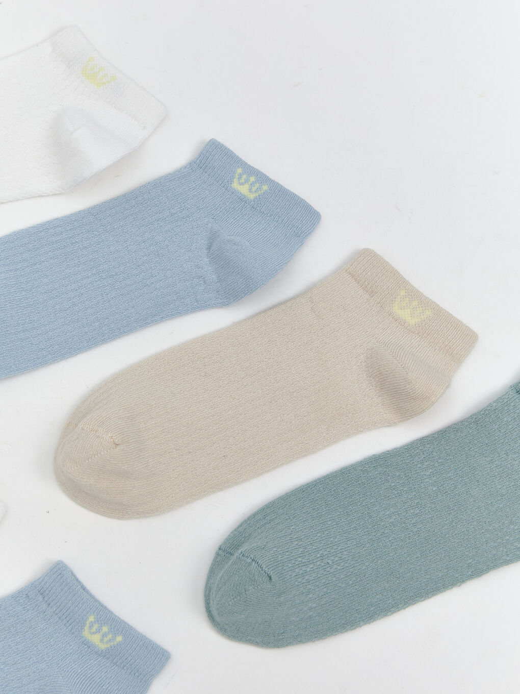 Patterned Boys' Trainer Socks 7 Pack-1
