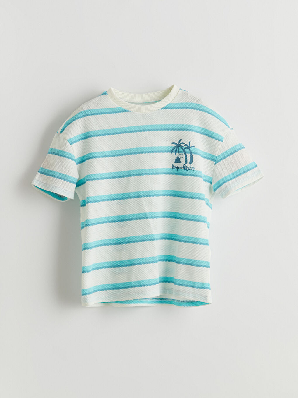 Crew Neck Striped Boys' T-Shirt-2