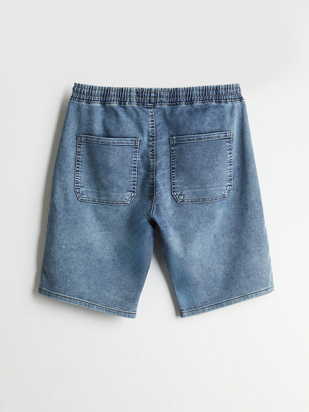 İndigo Standart Kalıp Erkek Jean Şortolon-5