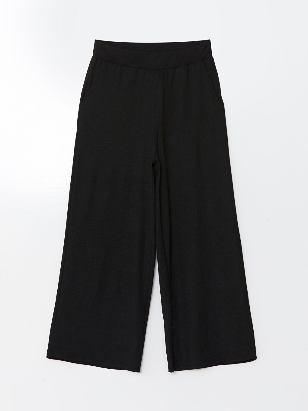 Siyah Beli Lastikli Dokulu Kadın Pantolon-4