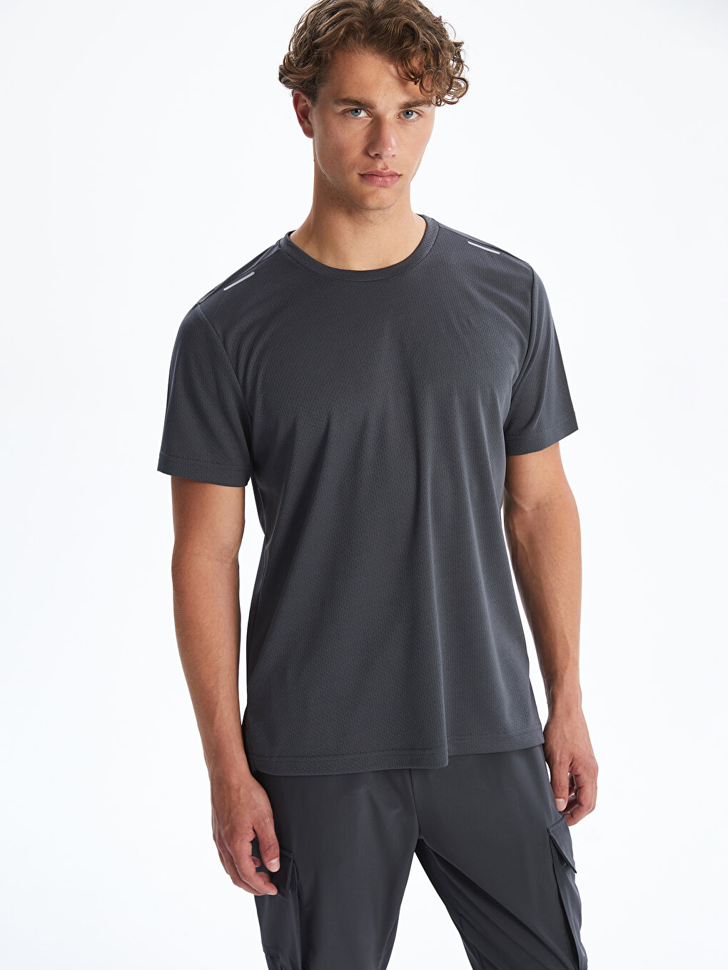 Tricou Sport Pentru Bărbați Cu Mânecă Scurtă Și Guler Rotund