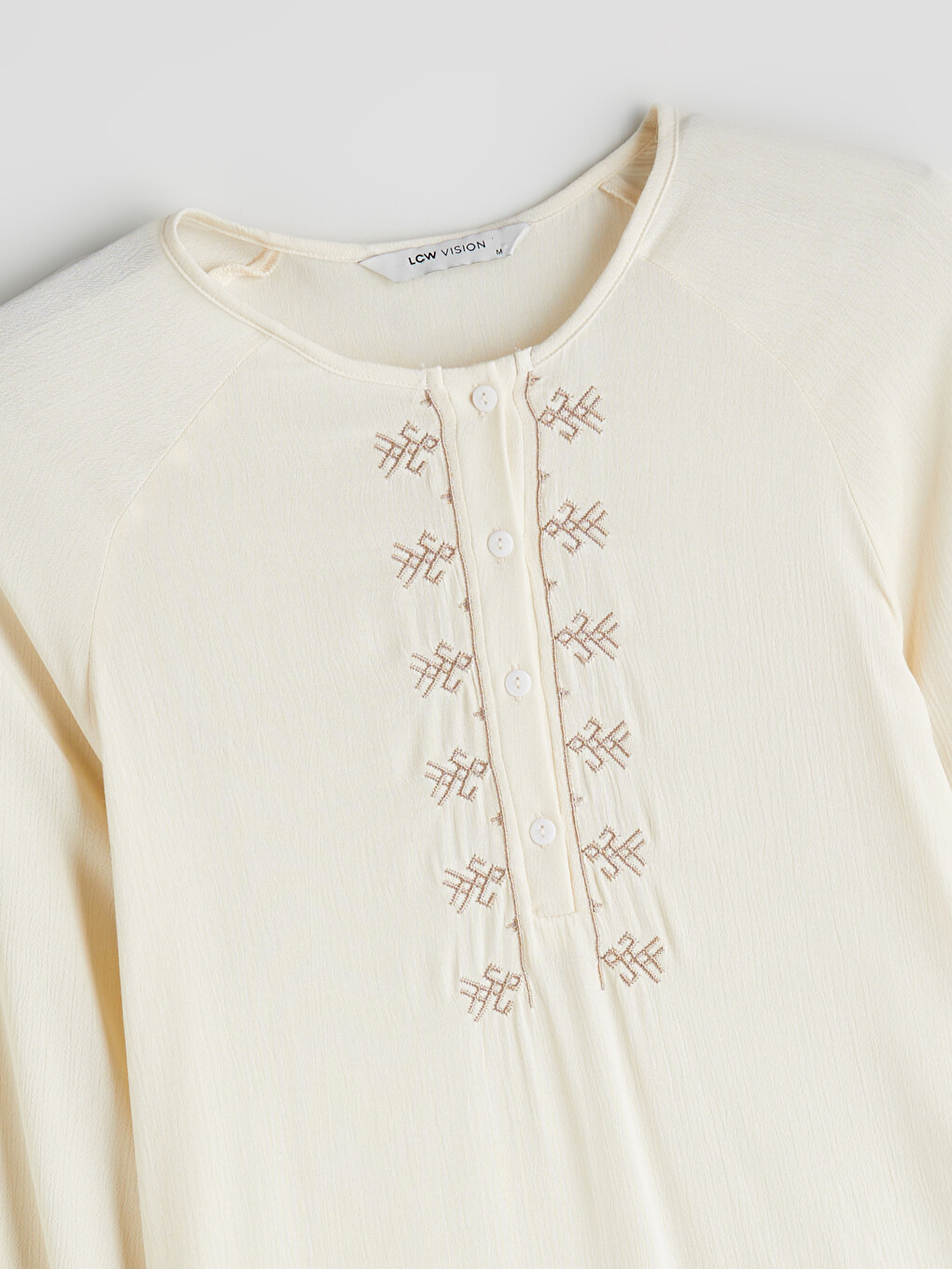 Blouse De Maternité À Manches Longues Brodée À Col Rond-5