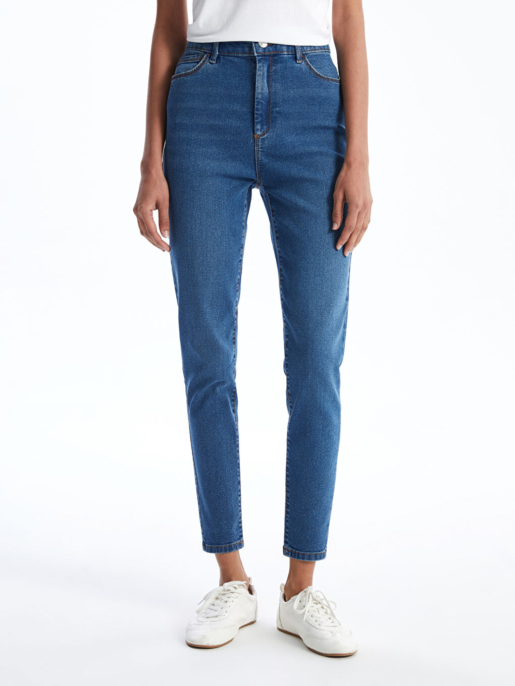 İndigo Slim Fit Kadın Jean Pantolon-1