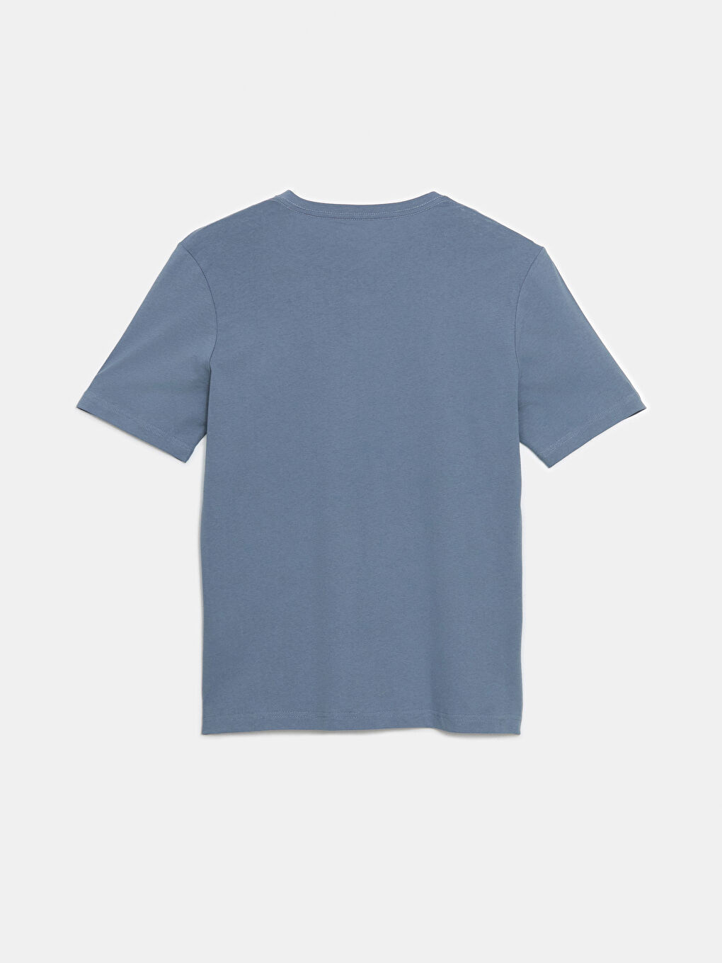 İndigo V Yaka Kısa Kollu Penye Erkek Tişört-9