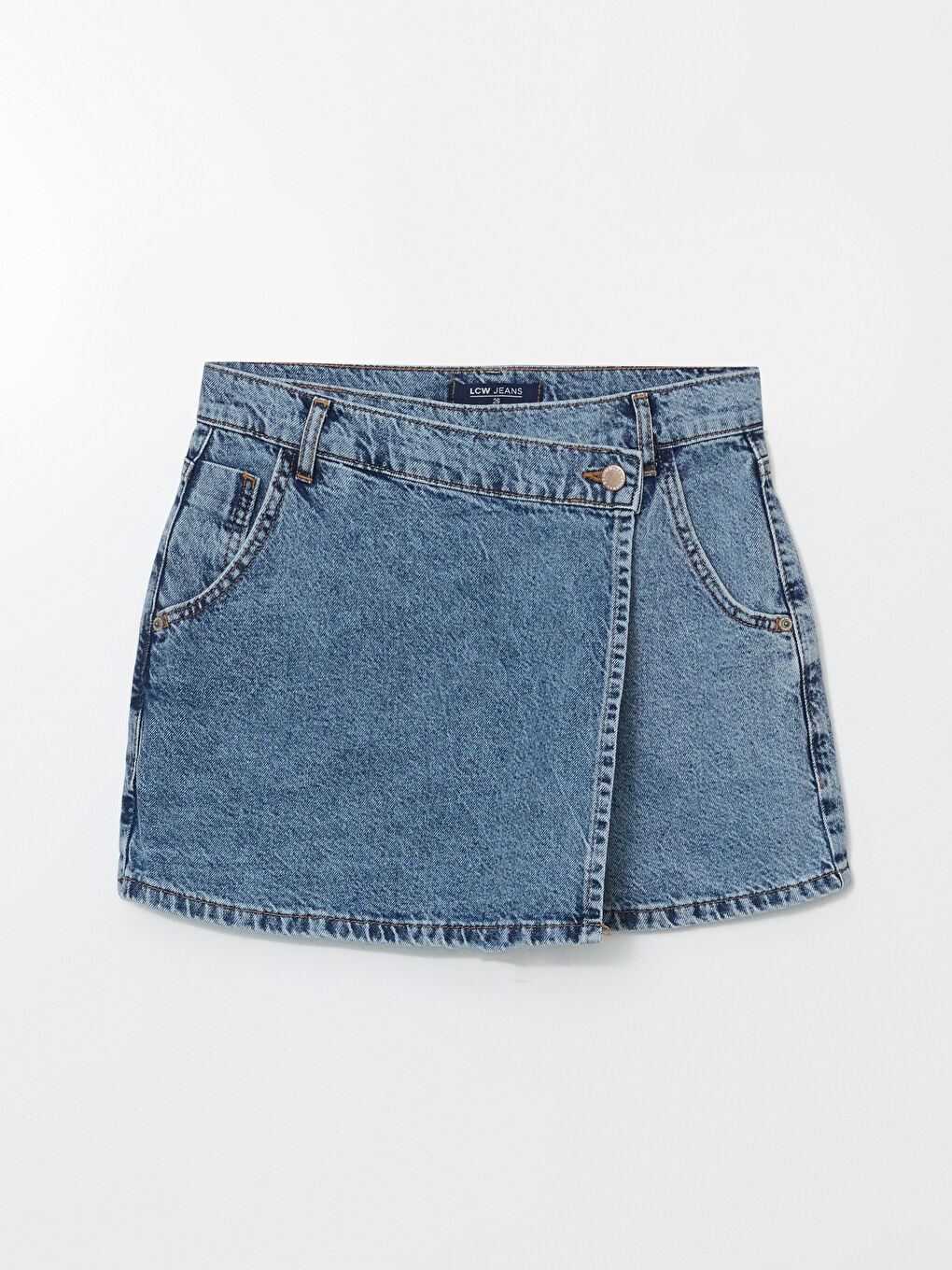 LCW Jeans High Waist Standard Fit Women Jean Shorts Skirt -S3H938Z8-507