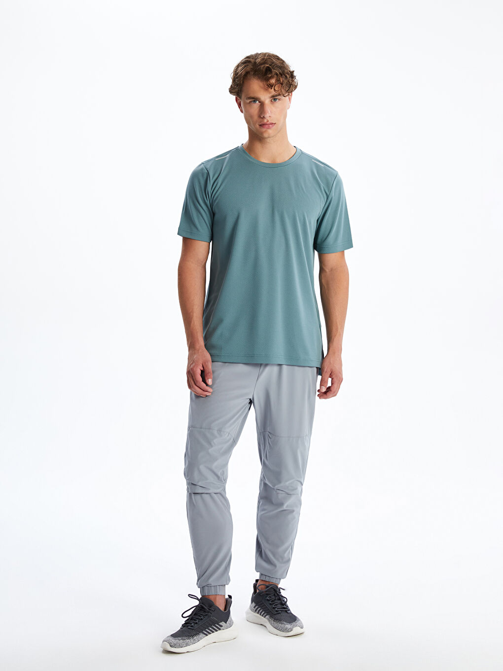 Mavi DRY-TECH Bisiklet Yaka Kısa Kollu Erkek Spor Tişört-1