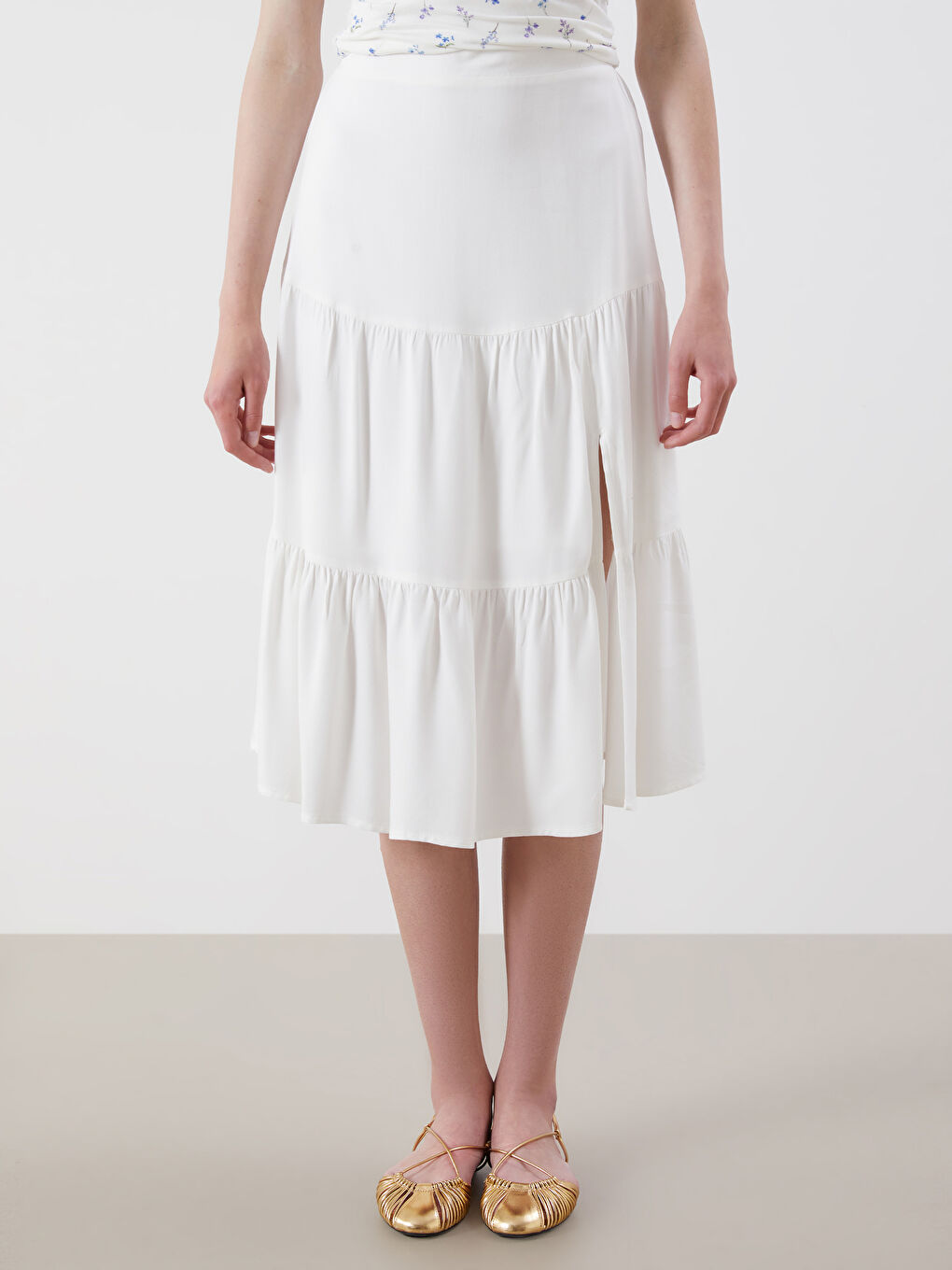 Elasticated Waist Layered Skirt-1