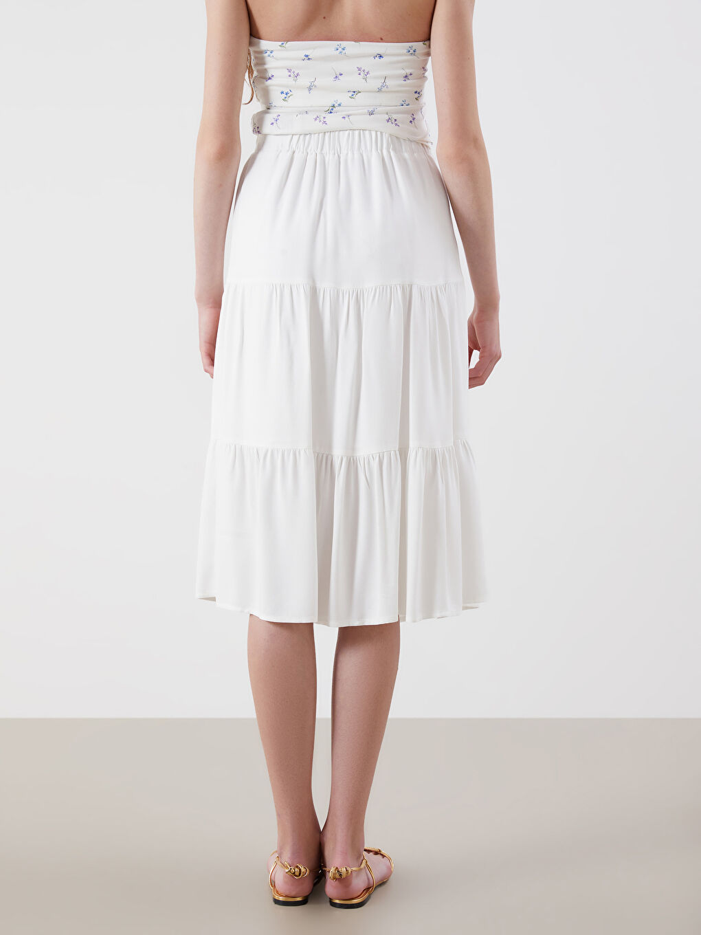 Elasticated Waist Layered Skirt-3