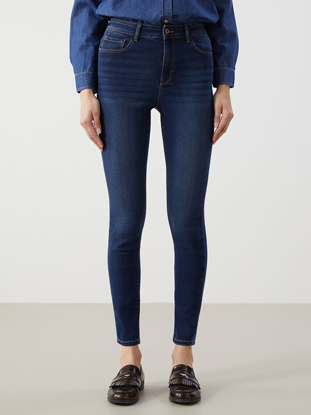 İndigo Jüpiter Süper Skinny Fit Kadın Jean Pantolon-1