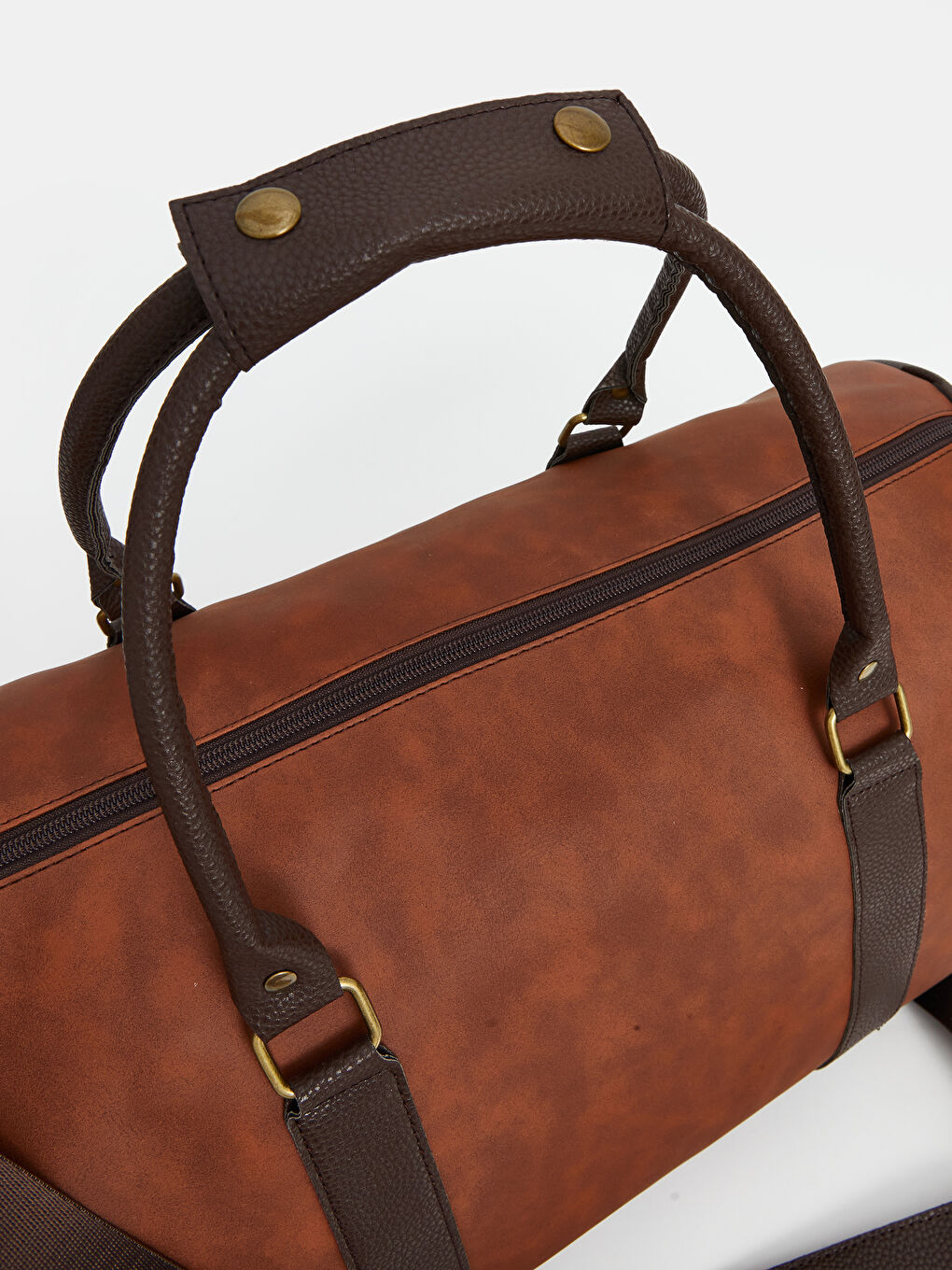 Kahverengi Süet Görünümlü Erkek Seyahat Çantası-4