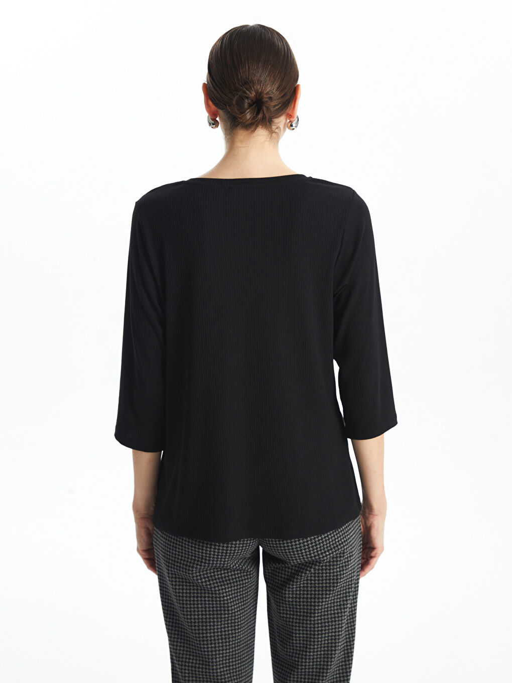 Crew Neck Women's Blouse-3