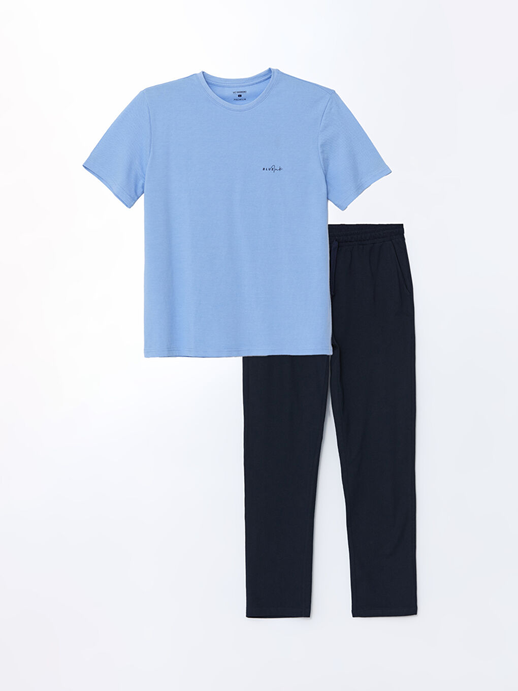 طقم بيجامة رجالي بقصة عادية-3