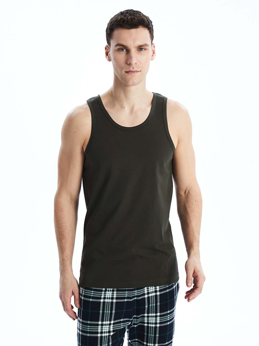 U Neck Jersey Men's Vest 2 Pack-1