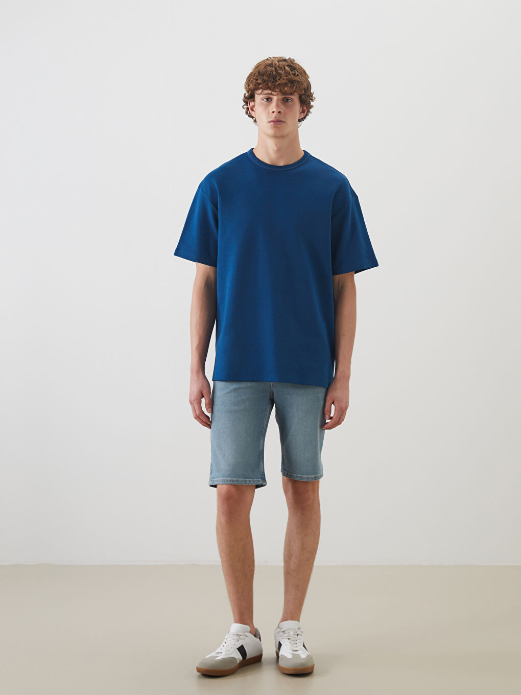 İndigo Süper Skinny Fit Erkek Jean Şort