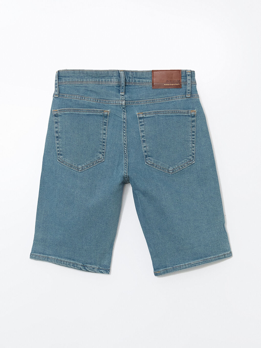 İndigo Süper Skinny Fit Erkek Jean Şort-5