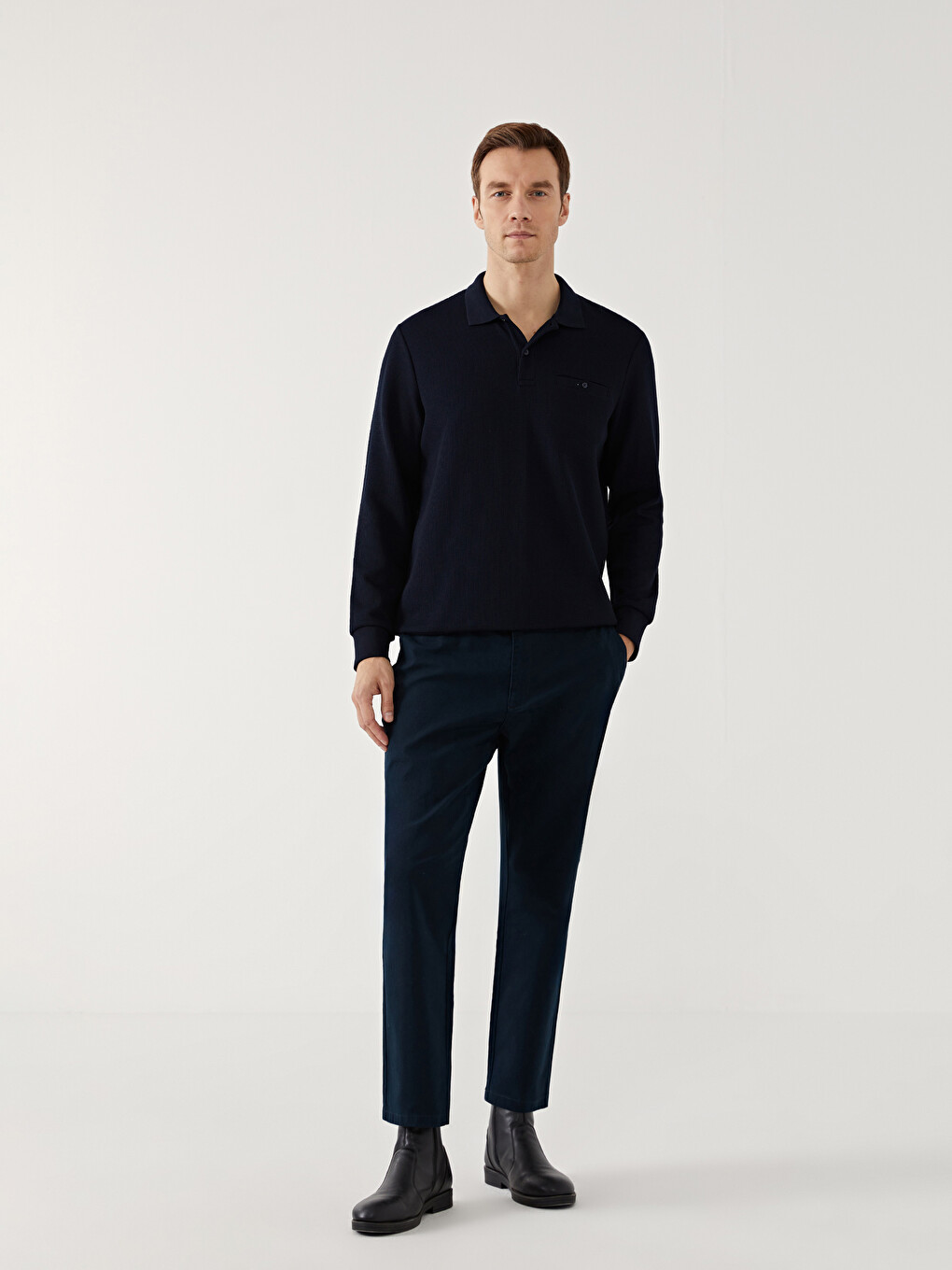 Pantaloni Chino Croială Standard Pentru Bărbați