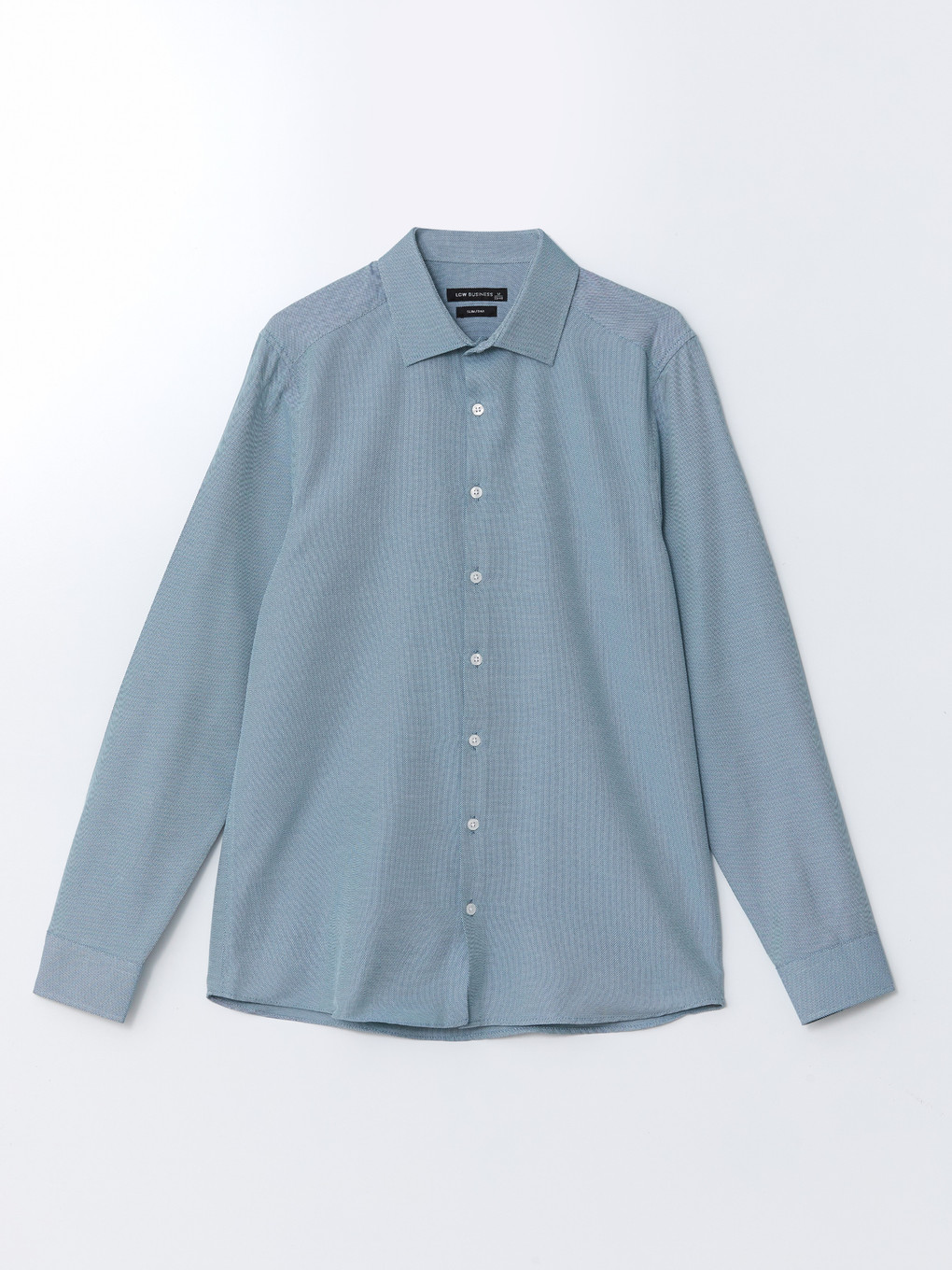 Slim Fit Long Sleeve Oxford Men's Shirt-4