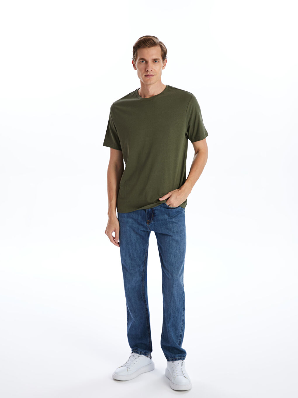 Crew Neck Jersey Men's T-Shirt -S41058Z8-LW2