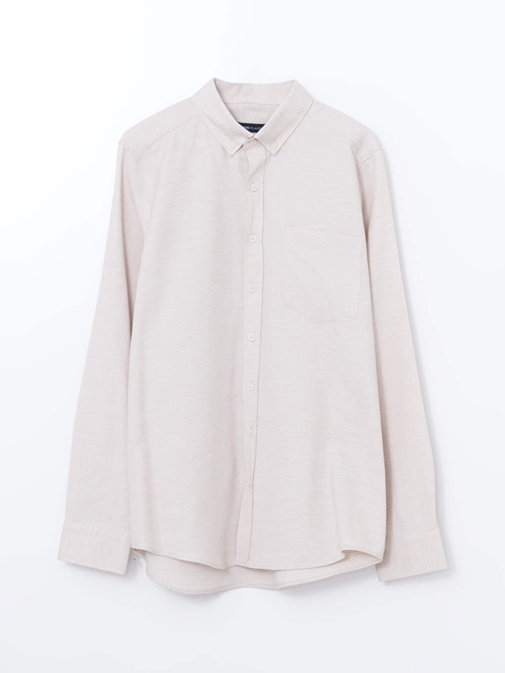 Regular Fit Long Sleeve Dobby Fabric Men's Shirt-4