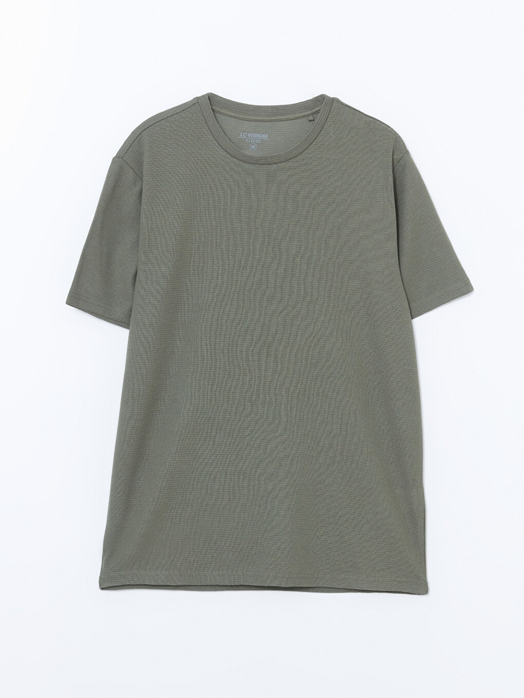 T-shirt E Strukturuar Me Jakë Të Rrumbullakët Dhe Mëngë Të Shkurtra Për Burra-8