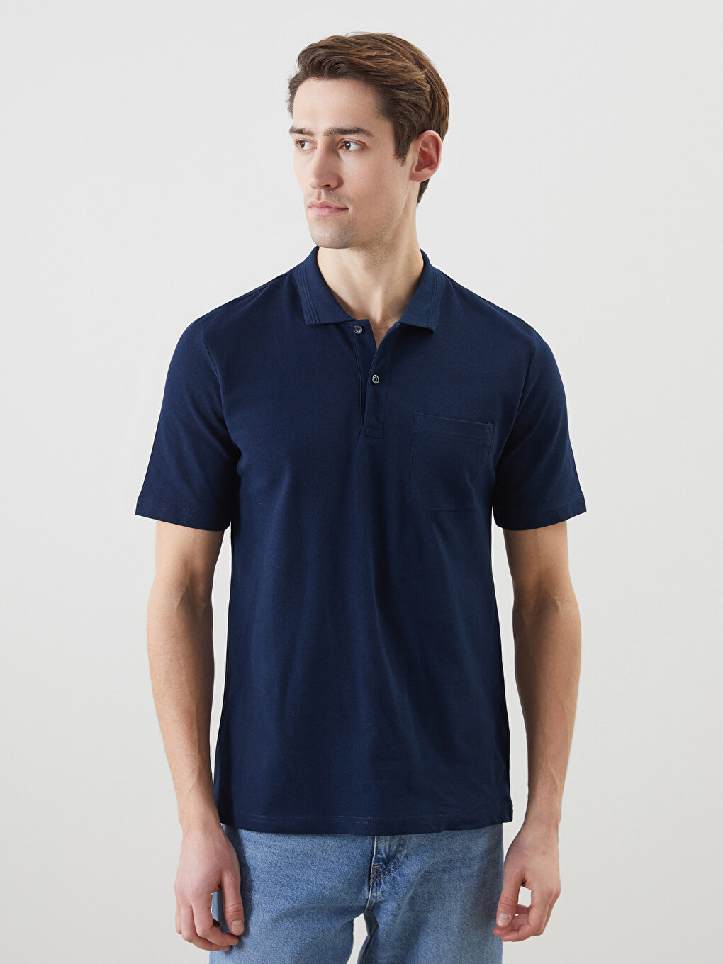 Polo Neck Short Sleeve Pique Men's T-shirt