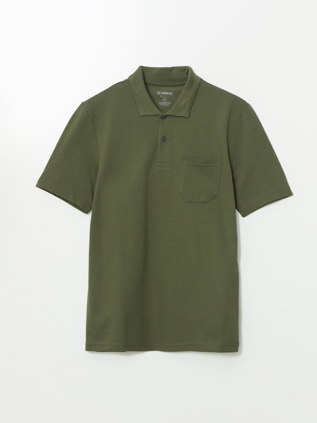 Polo Neck Short Sleeve Pique Men's T-shirt